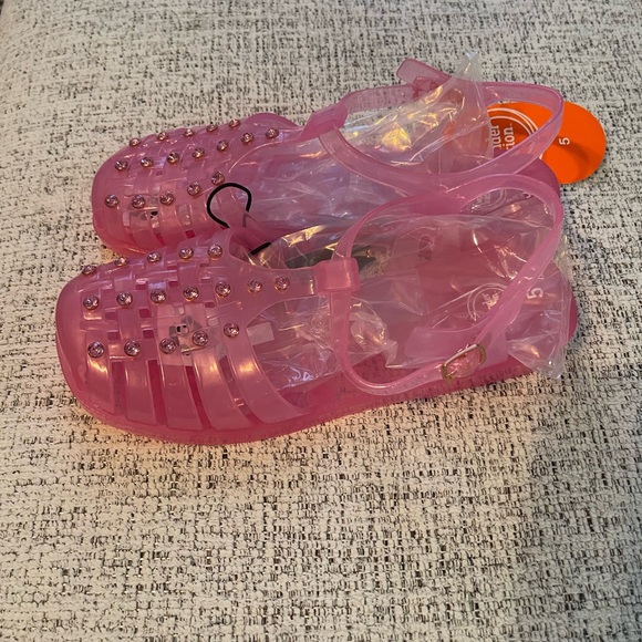 Wonder Nation Girl's Crystal Jelly Sandal Sz 5 - Picture 5 of 11